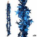 Grinalda de Natal Enfeite Cintilante Estrelas Azul 9 X 9 X 200 cm (36 Unidades)