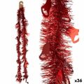 Grinalda de Natal Enfeite Cintilante Exaustores Vermelho Plástico 12 X 12 X 200 cm (36 Unidades)