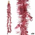 Grinalda de Natal Enfeite Cintilante Exaustores Cor de Rosa Plástico 12 X 12 X 200 cm (36 Unidades)
