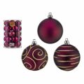 Conjunto de Bolas de Natal Roxo Pvc ø 6 cm (4 Unidades)