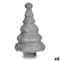 árvore de Natal Veludo Cinzento 22 X 37,5 X 22 cm (6 Unidades)