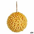 Bola de Natal Amarelo Plástico 8 X 8 X 8 cm (24 Unidades)