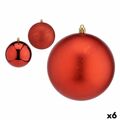 Conjunto de Bolas de Natal Vermelho Plástico 12 X 13 X 12 cm (6 Unidades)