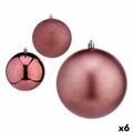 Conjunto de Bolas de Natal Cor de Rosa Plástico ø 12 cm (6 Unidades)