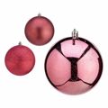 Conjunto de Bolas de Natal Cor de Rosa Plástico 10 X 11 X 10 cm (12 Unidades)