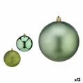 Conjunto de Bolas de Natal Verde Plástico 10 X 11 X 10 cm (12 Unidades)