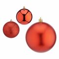 Conjunto de Bolas de Natal Vermelho Plástico 10 X 10 X 60 cm (12 Unidades)