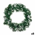 Coroa de Natal Branco Verde 47 X 10 X 47 cm (8 Unidades)