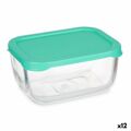 Lancheira Snow Box Verde Transparente Vidro Polietileno 420 Ml (12 Unidades)