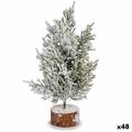 árvore de Natal 120 cm Branco Castanho Verde Madeira Plástico (48 Unidades)
