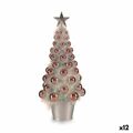 Figura Decorativa árvore de Natal Cor de Rosa Polipropileno Pet 16 X 37,5 X 16 cm (12 Unidades)