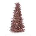 Figura Decorativa árvore de Natal Enfeite Cintilante Branco Cor de Rosa Polipropileno Pet 18 X 31 X 18 cm (48 Unidades)