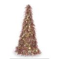 Figura Decorativa árvore de Natal Enfeite Cintilante Cobre Fúcsia Polipropileno Pet 24 X 46 X 24 cm (24 Unidades)