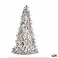 Figura Decorativa árvore de Natal Enfeite Cintilante Prateado Polipropileno Pet 24 X 46 X 24 cm (24 Unidades)