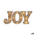 Figura Decorativa Joy Natural Madeira 3,7 X 11,5 X 26 cm (12 Unidades)