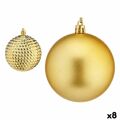 Conjunto de Bolas de Natal Dourado Plástico 8 X 9 X 8 cm (8 Unidades)