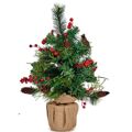 árvore de Natal Castanho Vermelho Verde 23 X 47 X 27 cm (4 Unidades)