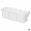 Organizador para Frigorífico Branco Transparente Plástico 28,2 X 8,8 X 12 cm (12 Unidades)