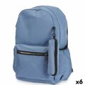 Mochila Escolar Azul 37 X 50 X 7 cm (6 Unidades)