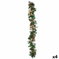 Grinalda de Natal Rama Vermelho Verde 22 X 10 X 176 cm (4 Unidades)