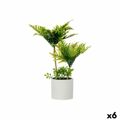 Planta Decorativa Palmeira Plástico Cimento 12 X 45 X 12 cm (6 Unidades)