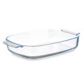 Recipiente de Cozinha com Pegas Transparente Vidro de Borosilicato 2,7 L 34,4 X 6,1 X 22,3 cm (12 Unidades)