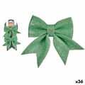 Conjunto de Decorações de Natal Laço Verde Plástico 17 X 2 X 13 cm (36 Unidades)