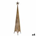 árvore de Natal Torre Estrela Dourado Metal Plástico 39 X 186 X 39 cm (4 Unidades)