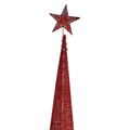 árvore de Natal Torre Vermelho Metal Plástico 39 X 186 X 39 cm (4 Unidades)
