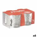 Conjunto de Copos Diamante Transparente Vidro 360 Ml (6 Unidades)