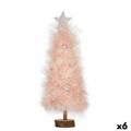 árvore de Natal Cor de Rosa Madeira Plástico 9 X 34 X 9 cm (6 Unidades)
