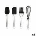 Conjunto de Utensílios de Cozinha Pastelaria Preto Transparente Silicone Plástico (6 Unidades)