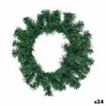 Coroa de Natal Verde Plástico 35 X 9 X 35 cm (24 Unidades)