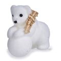 Figura Decorativa Urso Branco Polietileno 8 X 11 X 14 cm (48 Unidades)