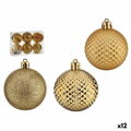 Conjunto de Bolas de Natal ø 6 cm Dourado Pvc (12 Unidades)