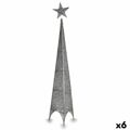árvore de Natal Torre Estrela Prateado Metal Plástico 28 X 127 X 28 cm (6 Unidades)
