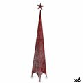 árvore de Natal Torre Estrela Vermelho Metal Plástico 34 X 154 X 34 cm (6 Unidades)