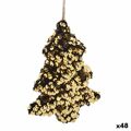 Adorno Natalício árvore de Natal Dourado Plástico Lantejoulas 10 X 4 X 13 cm (48 Unidades)