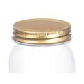 Frasco Transparente Dourado Metal Vidro 300 Ml 7,5 X 9 X 7,5 cm (36 Unidades)