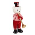 Figura Decorativa Urso Trompete Branco Preto Vermelho Poliestireno 15 X 46 X 25 cm (2 Unidades)