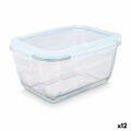 Lancheira Transparente Silicone Vidro de Borosilicato 950 Ml 18 X 8,8 X 13,5 cm (12 Unidades)