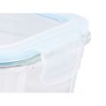 Lancheira Transparente Silicone Vidro de Borosilicato 950 Ml 18 X 8,8 X 13,5 cm (12 Unidades)