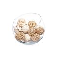 Conjunto de Bolas Decorativas Branco Castanho (12 Unidades)