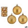 Conjunto de Bolas de Natal Dourado Pvc ø 6 cm (4 Unidades)