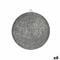 Bola Decorativa Cinzento Metal Plástico (6 Unidades)