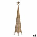 árvore de Natal Estrela Torre Dourado Metal Plástico 34 X 154 X 34 cm (6 Unidades)