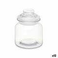 Frasco Transparente Vidro 600 Ml (12 Unidades) com Tampa