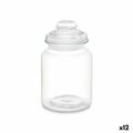 Frasco Transparente Vidro 900 Ml (12 Unidades) com Tampa