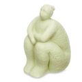 Figura Decorativa Verde Dolomite 18 X 30 X 19 cm (4 Unidades) Mulher Sentado