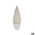 árvore de Natal Branco Brilhantes 9 X 28 X 9 cm Pequeno (6 Unidades)